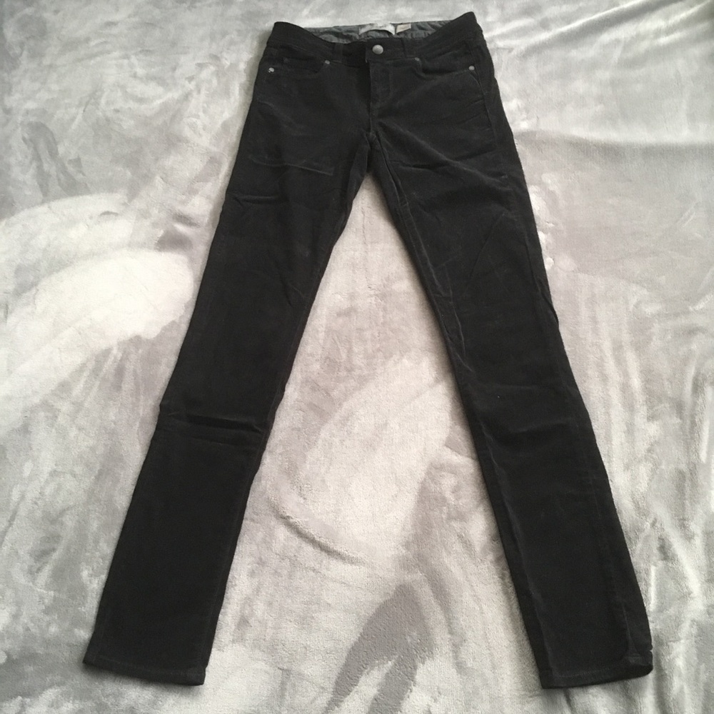 Paige black corduroy skyline jeans